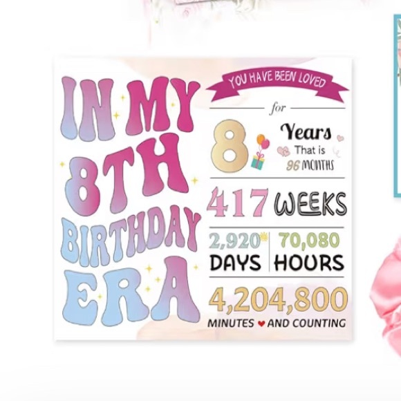 NIB- Fun Pink Happy Birthday 
Gift Set for Girls 
8 Birthday Gift Set - Picture 9 of 14